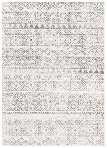 Adair Bohemian White & Grey Rustic Rug